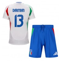 Camiseta Italia Matteo Darmian #13 Visitante Equipación para niños Eurocopa 2024 manga corta (+ pantalones cortos)